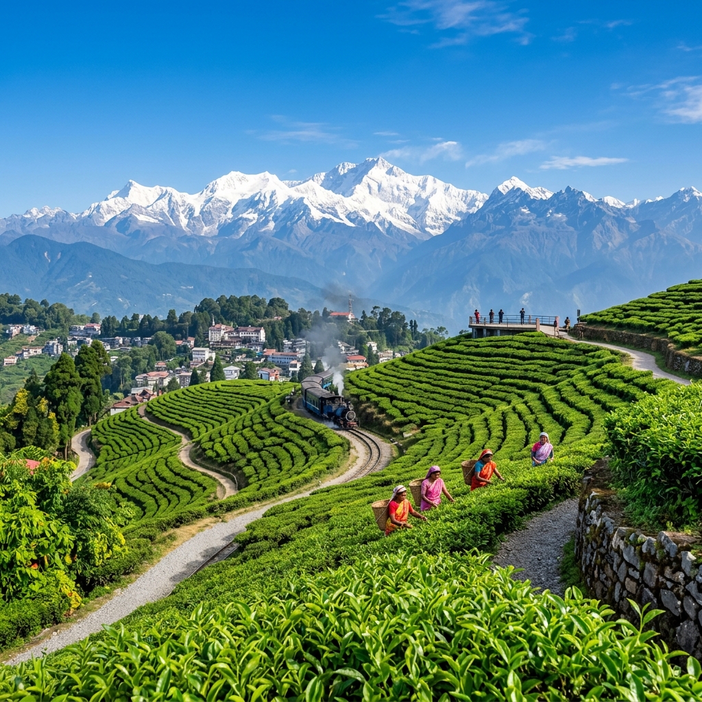 Lush Darjeeling Tea Garden